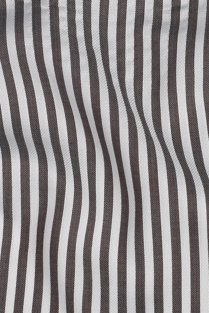 Charcoal Bengal Structured Stripes Shirt