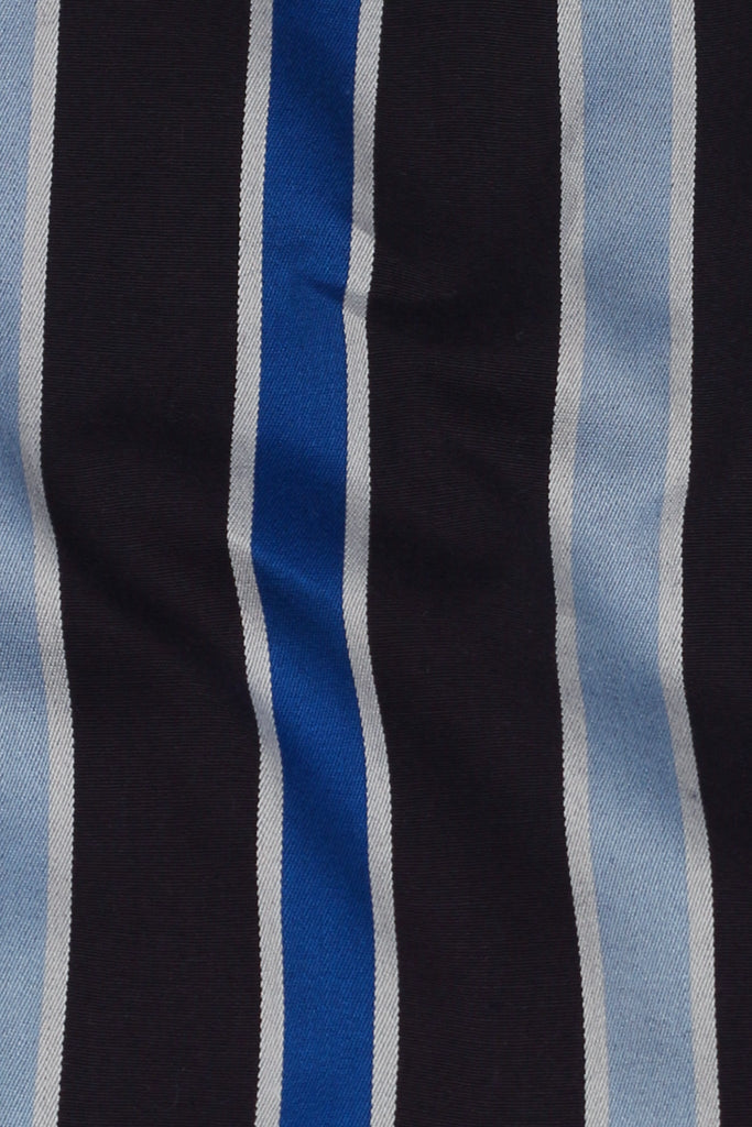 Blue & Black Regimental Stripes