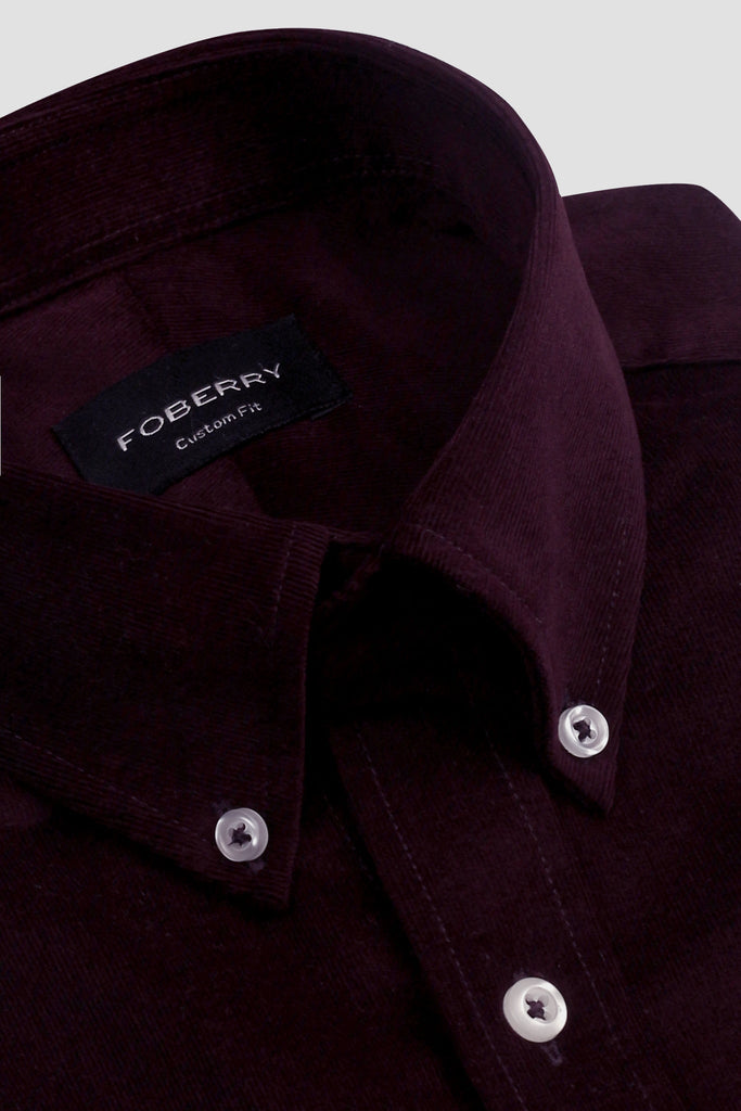 Dark Plum Corduroy Shirt