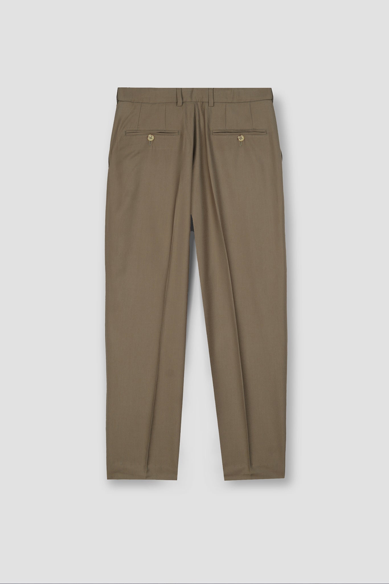 French Beige Tropical Wool Blended Dress Pant