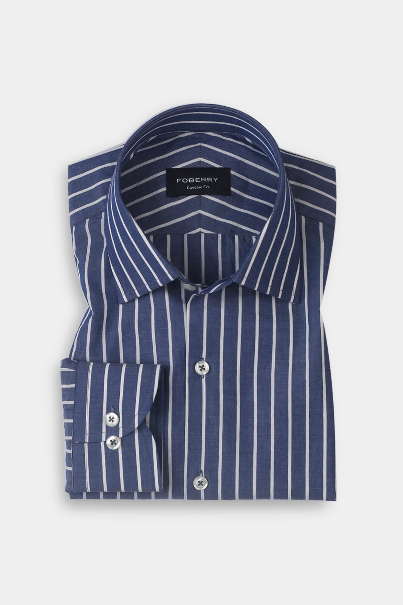 Denim Blue Striped Shirt