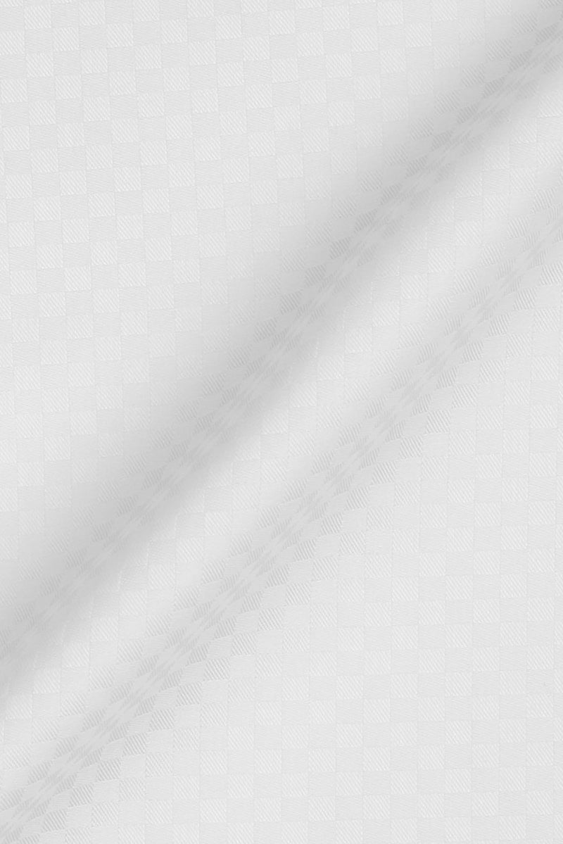 Fine White Micro Check Shirt