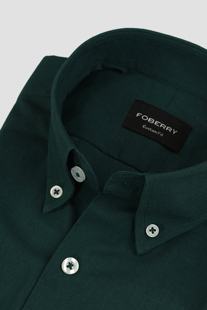 Jungle Green Irish Linen Shirt