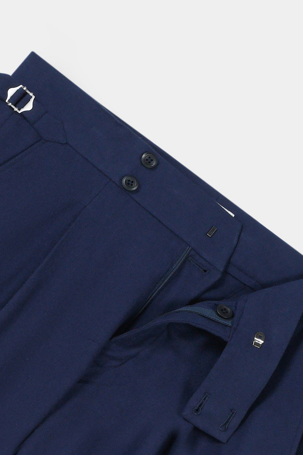 Blue Flannel Gurkha Trousers