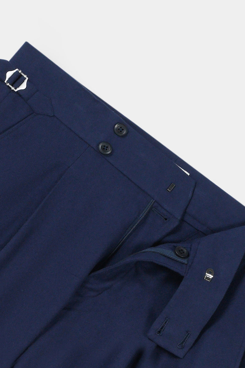 Blue Flannel Gurkha Trousers