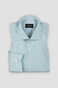 Soft Green on Blue Gingham Shirt - Easy Care