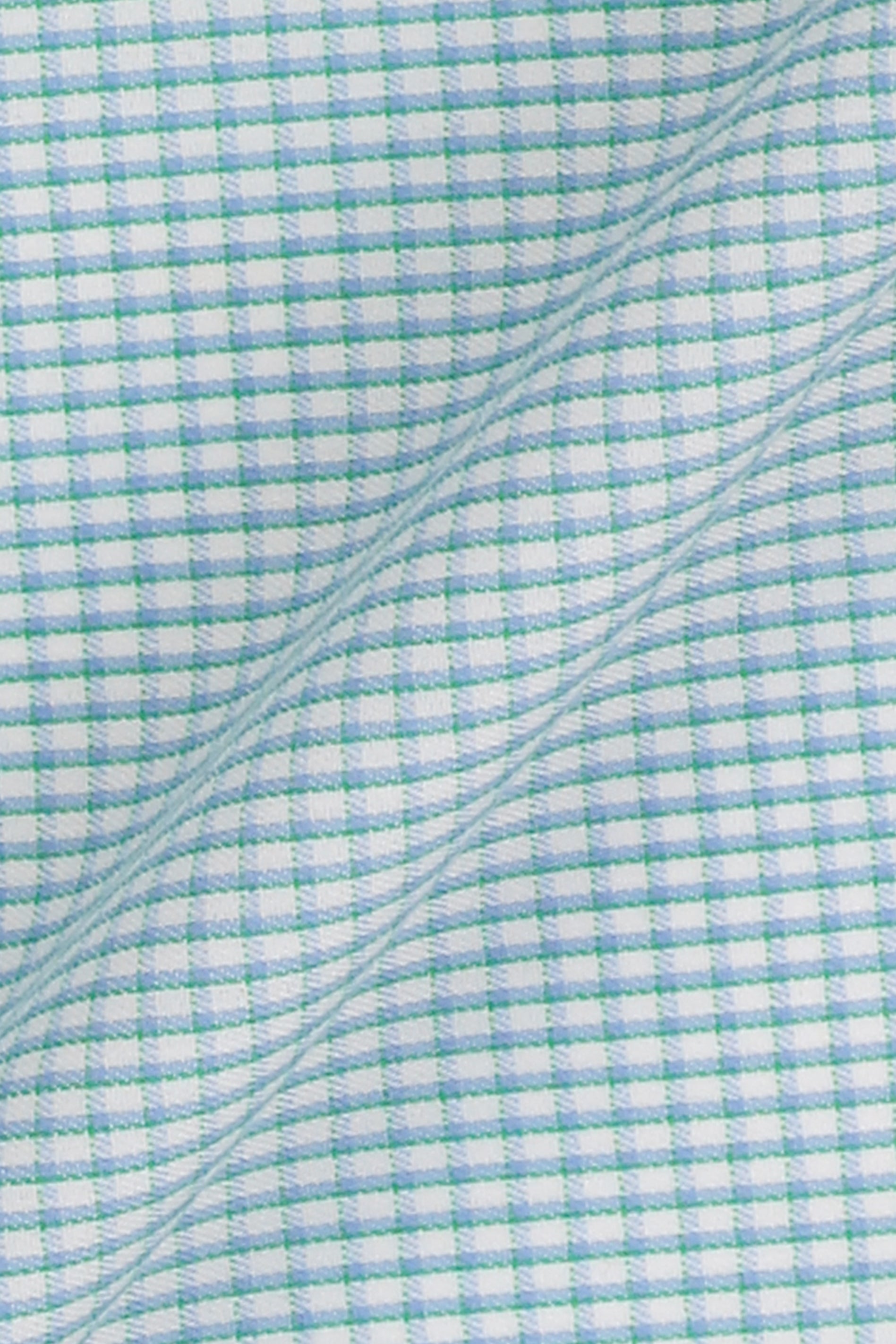 Soft Green on Blue Gingham