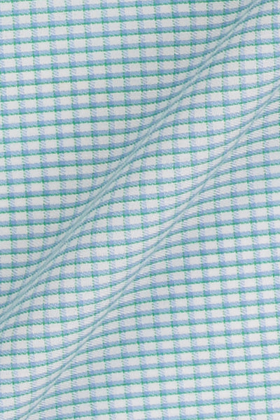 Soft Green on Blue Gingham