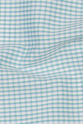Soft Green on Blue Gingham