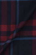 Night Blue & Red Tartan Winter Flannel