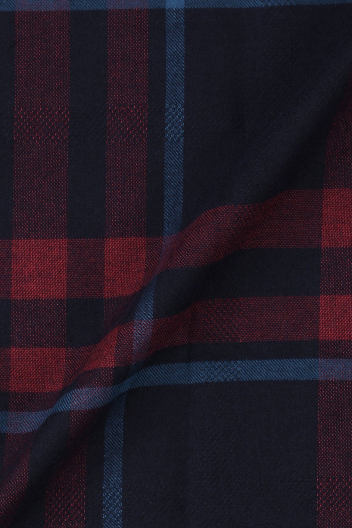 Night Blue & Red Tartan Winter Flannel Shirt