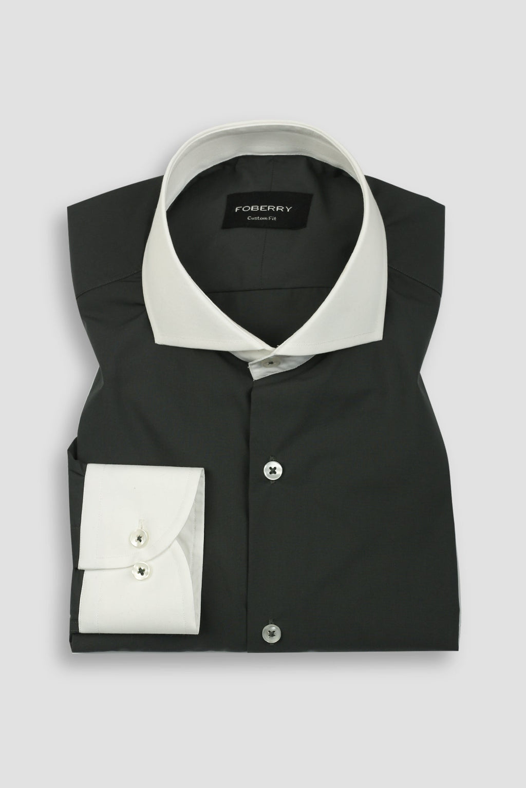 Charcoal Green Egyptian Poplin Shirt
