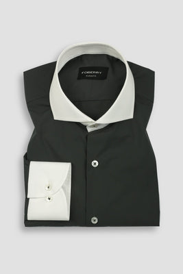 Charcoal Green Egyptian Poplin Shirt