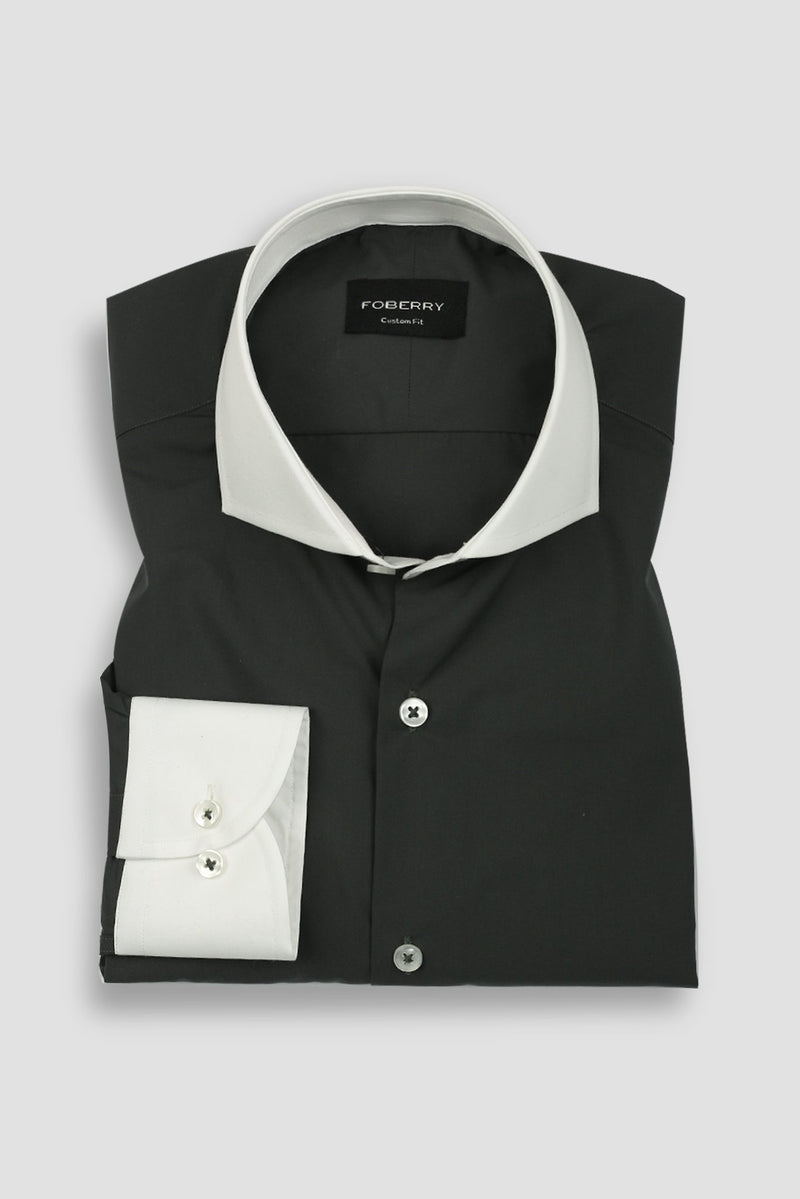 Charcoal Green Egyptian Poplin Shirt