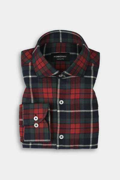Soft RGB Tartan Winter Flannel Shirt
