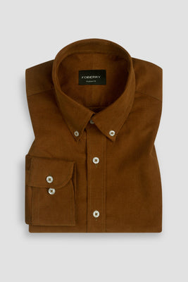 Soft Tan Brown Corduroy Shirt