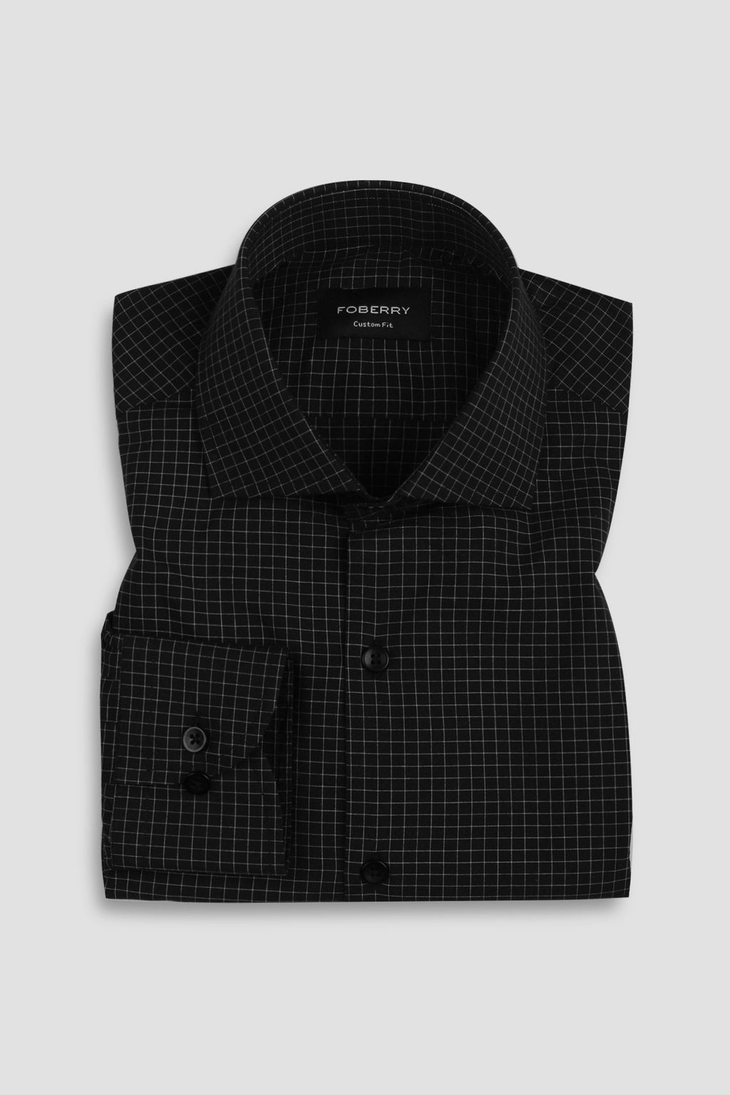 White on Black Mini Grid Shirt
