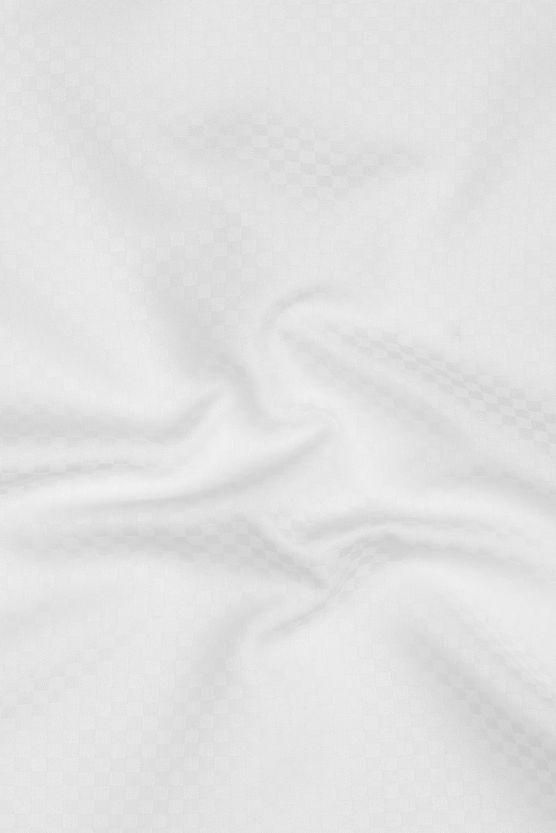 Fine White Micro Check Shirt