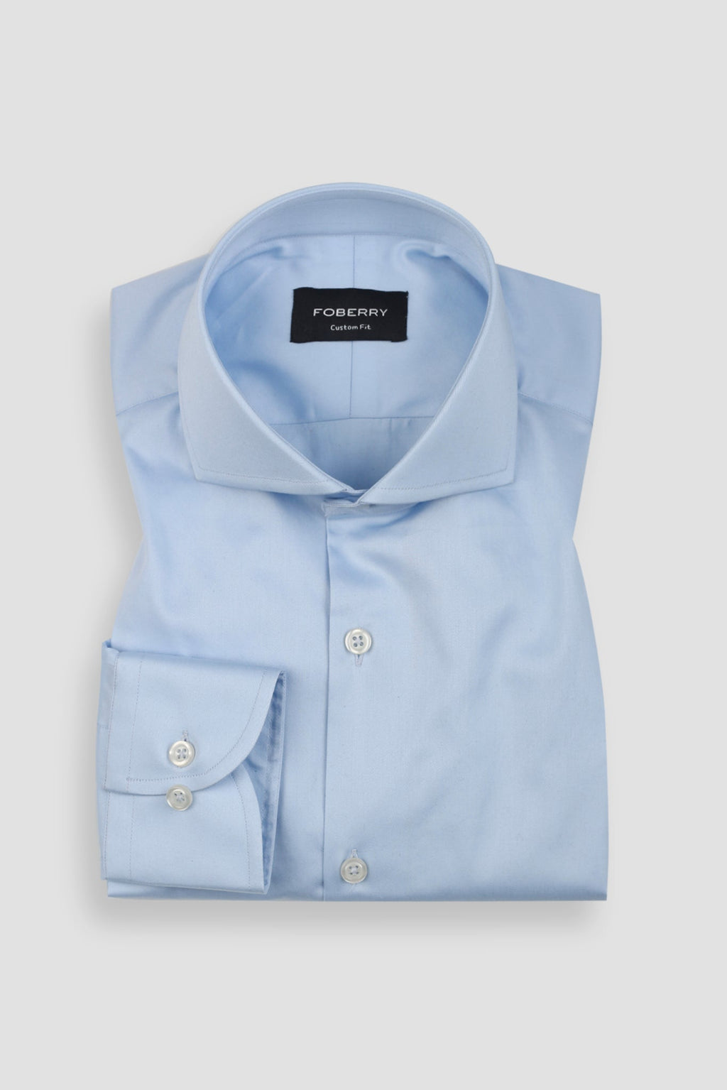 Soft Sky Blue Egyptian Poplin Shirt