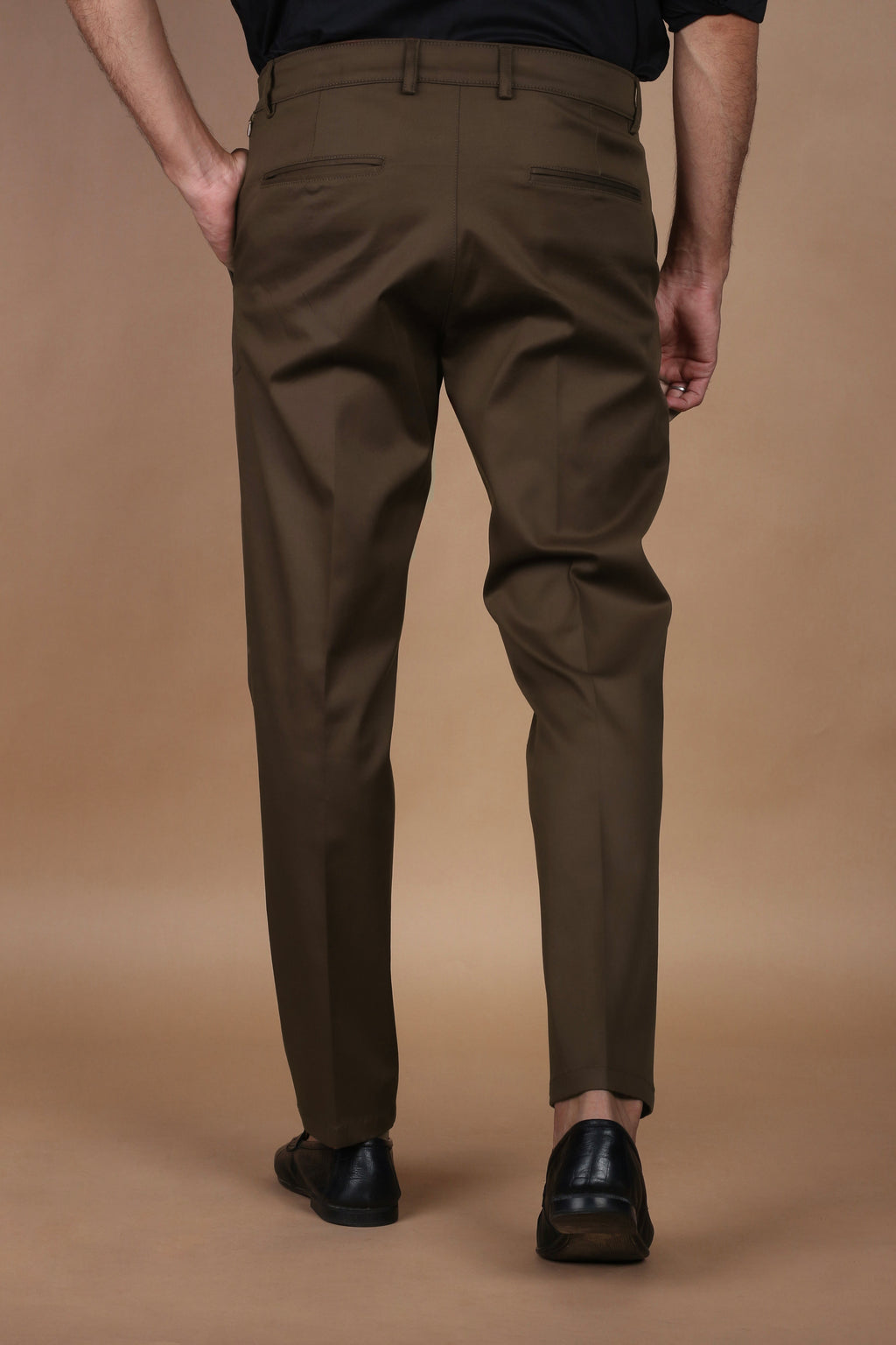 Mocha Brown Twill 4x4 stretch Chinos