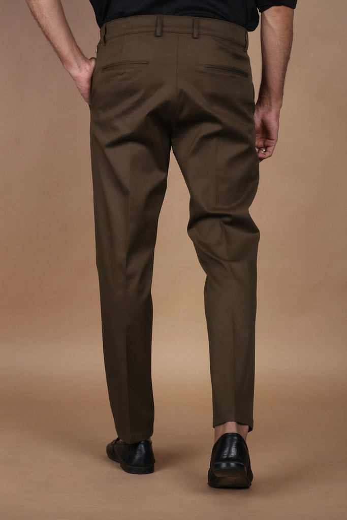 Mocha Brown Twill 4x4 stretch Chinos