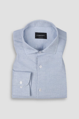 Structured Blue Linen Shirt