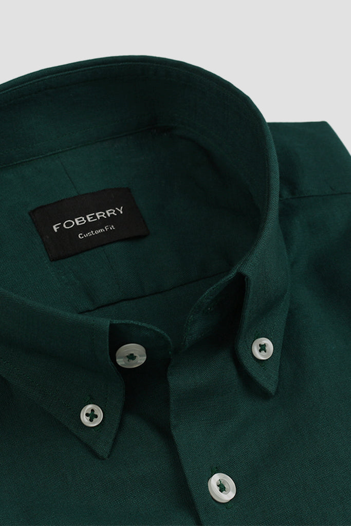 Jungle Green Irish Linen Shirt