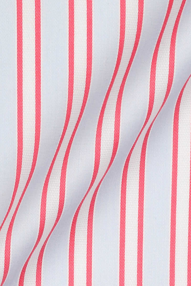 Red And Blue Aradonis Stripes Shirt - Easy Care