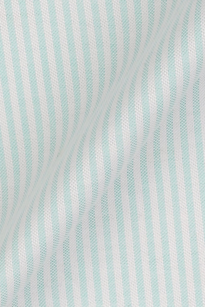Aqua Green Oxford Candy Stripes