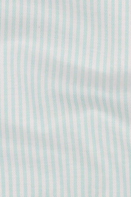 Aqua Green Oxford Candy Stripes
