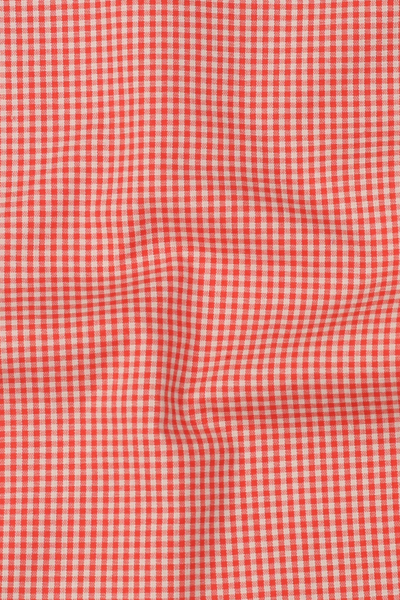 Orange Micro Gingham Shirt
