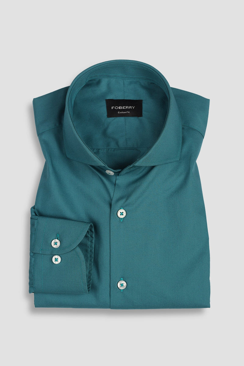 Teal Green Egyptian Poplin Shirt