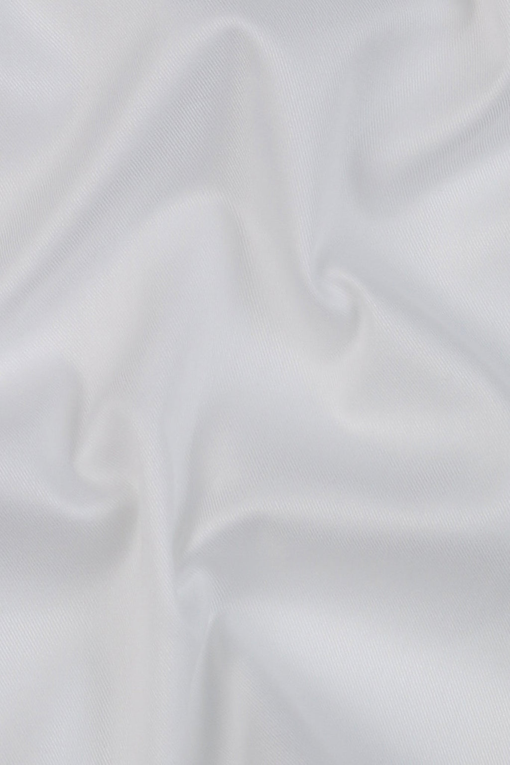 White Twill Pin Collar Shirt - Silver Pin