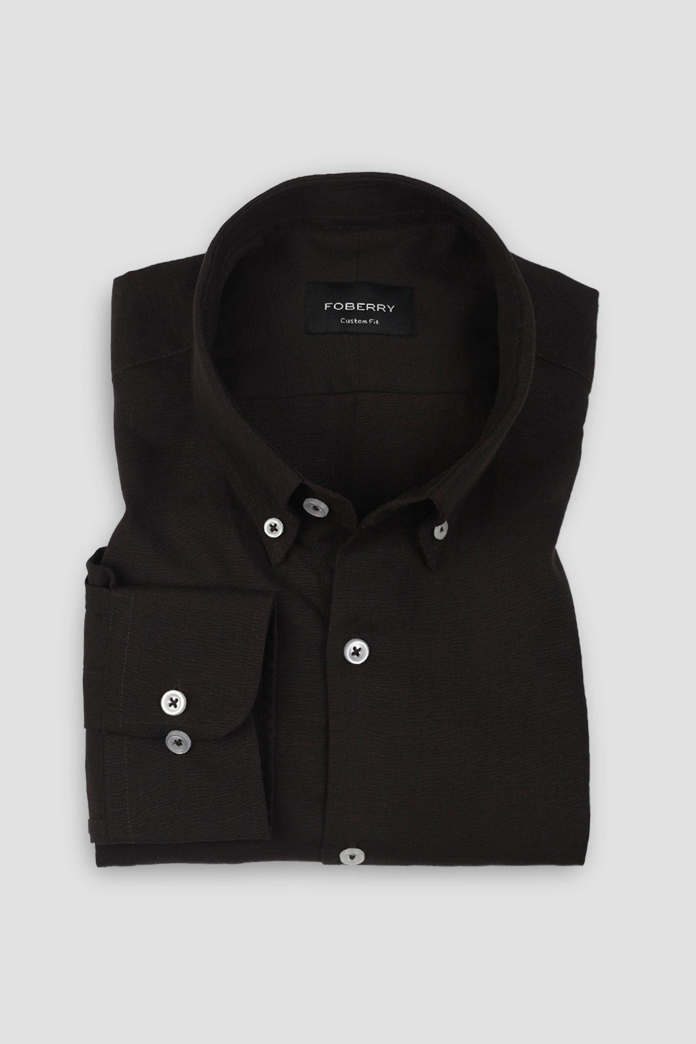 Dark Brown EU Linen Shirt