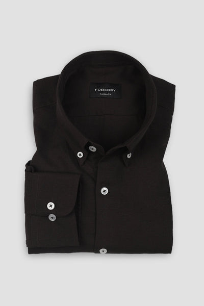 Dark Brown EU Linen Shirt