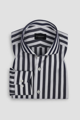 Blue Bold Bankers Stripes Shirt