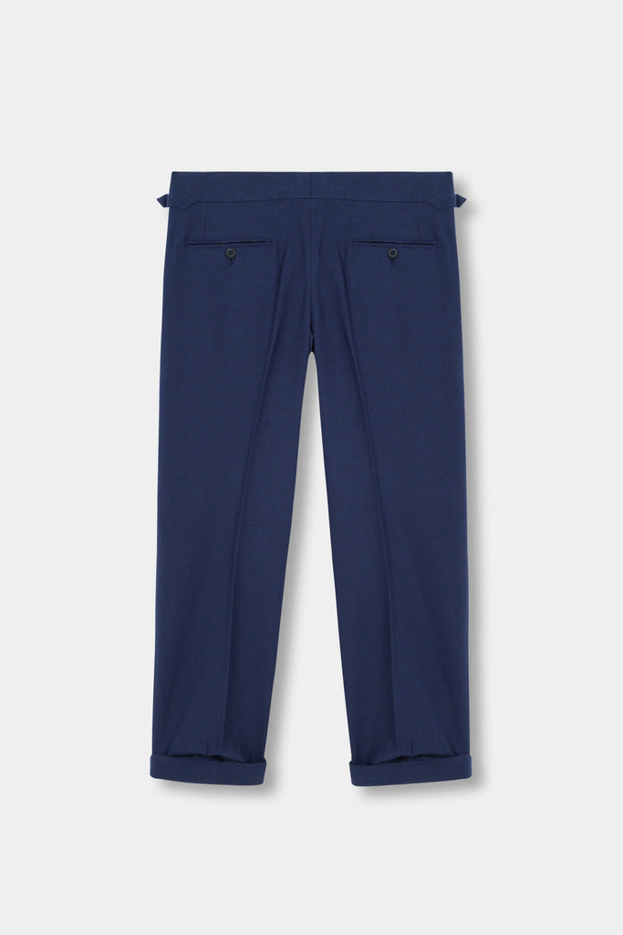 Blue Flannel Gurkha Trousers
