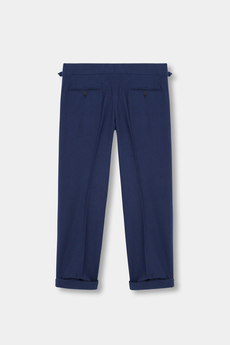Blue Flannel Gurkha Trousers