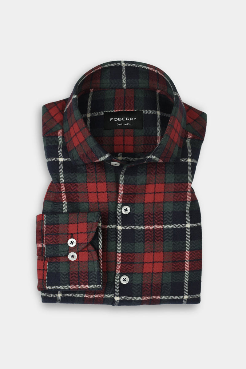 Soft RGB Tartan Winter Flannel Shirt