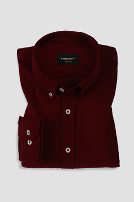 Ruby Red Corduroy Shirt - Foberry USA