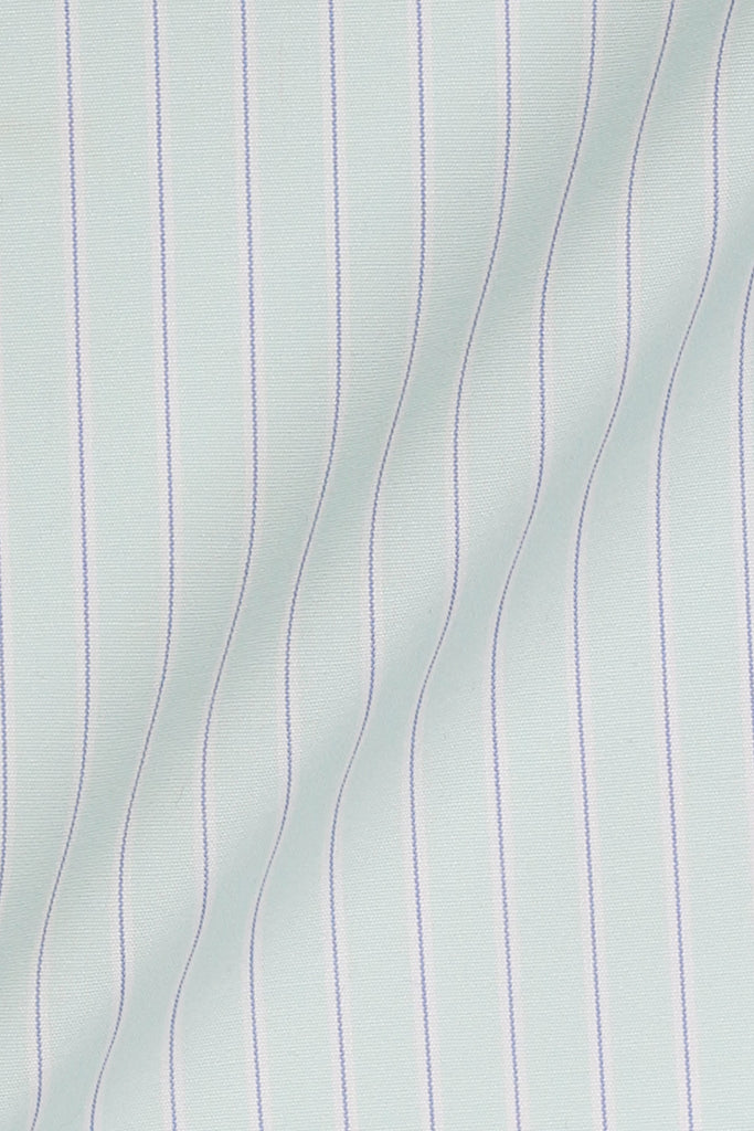 Blue on Green Hairline Stripes Shirt