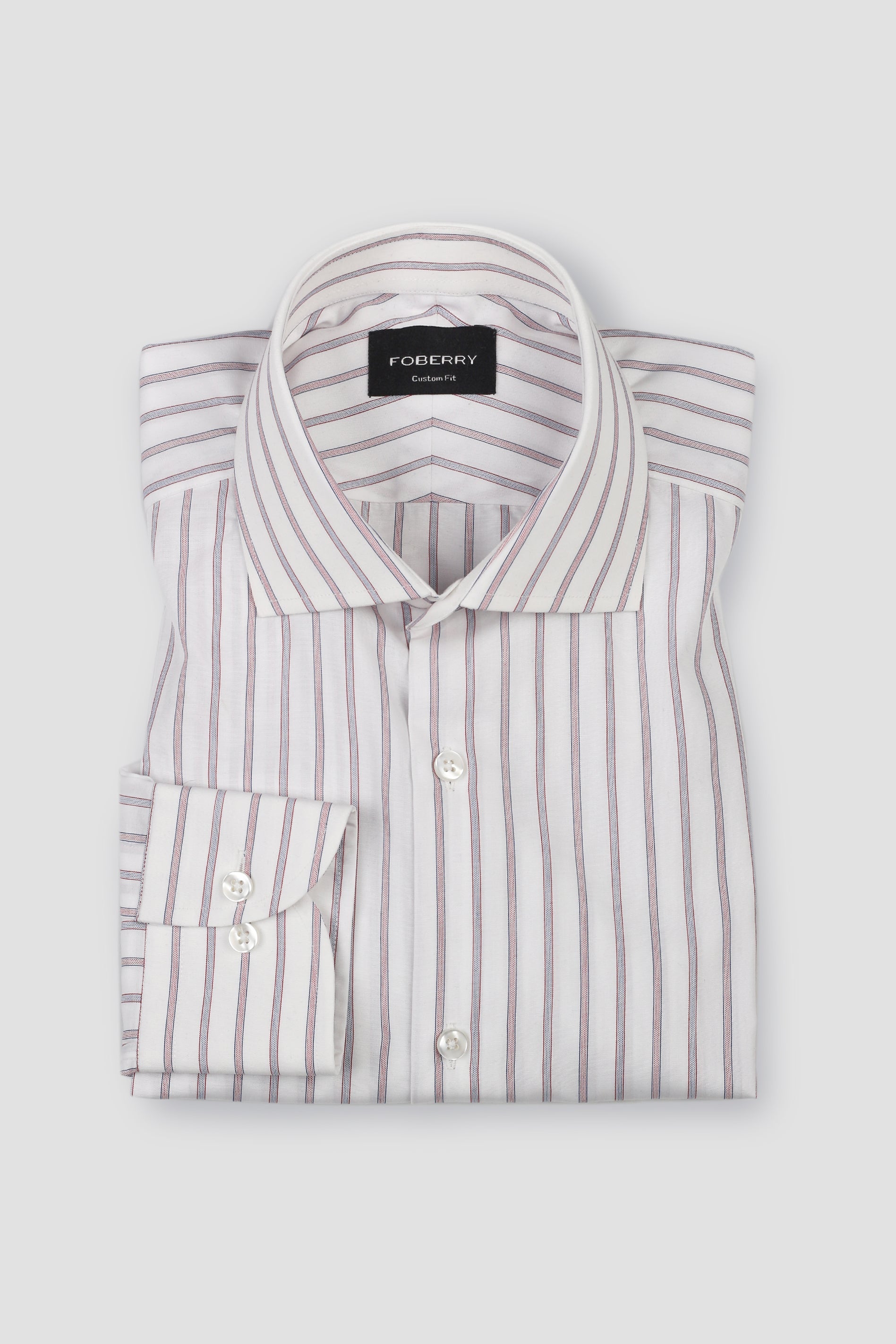 Red & Blue Awining Stripes Shirt