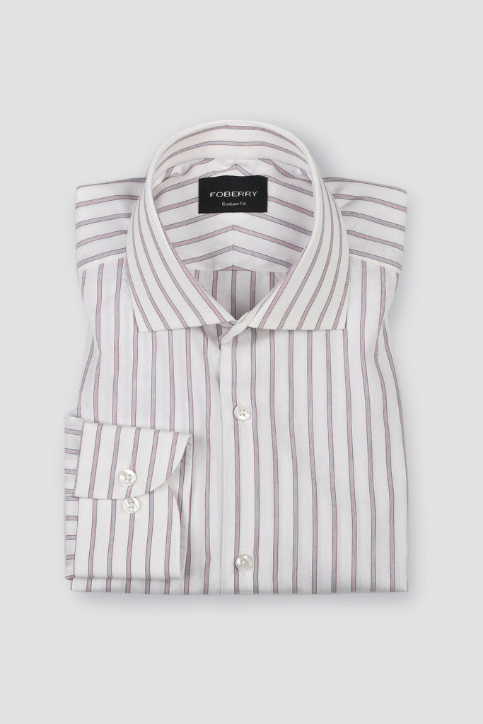 Red & Blue Awining Stripes Shirt