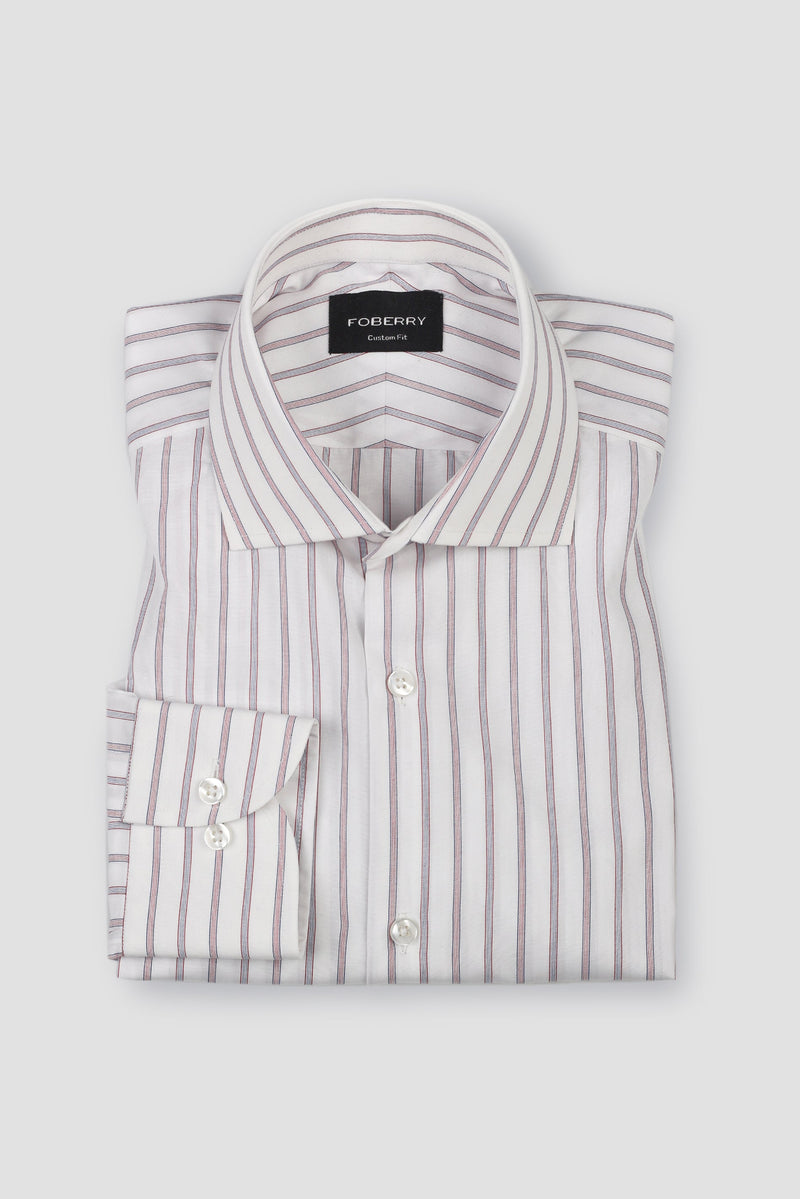 Red & Blue Awining Stripes Shirt