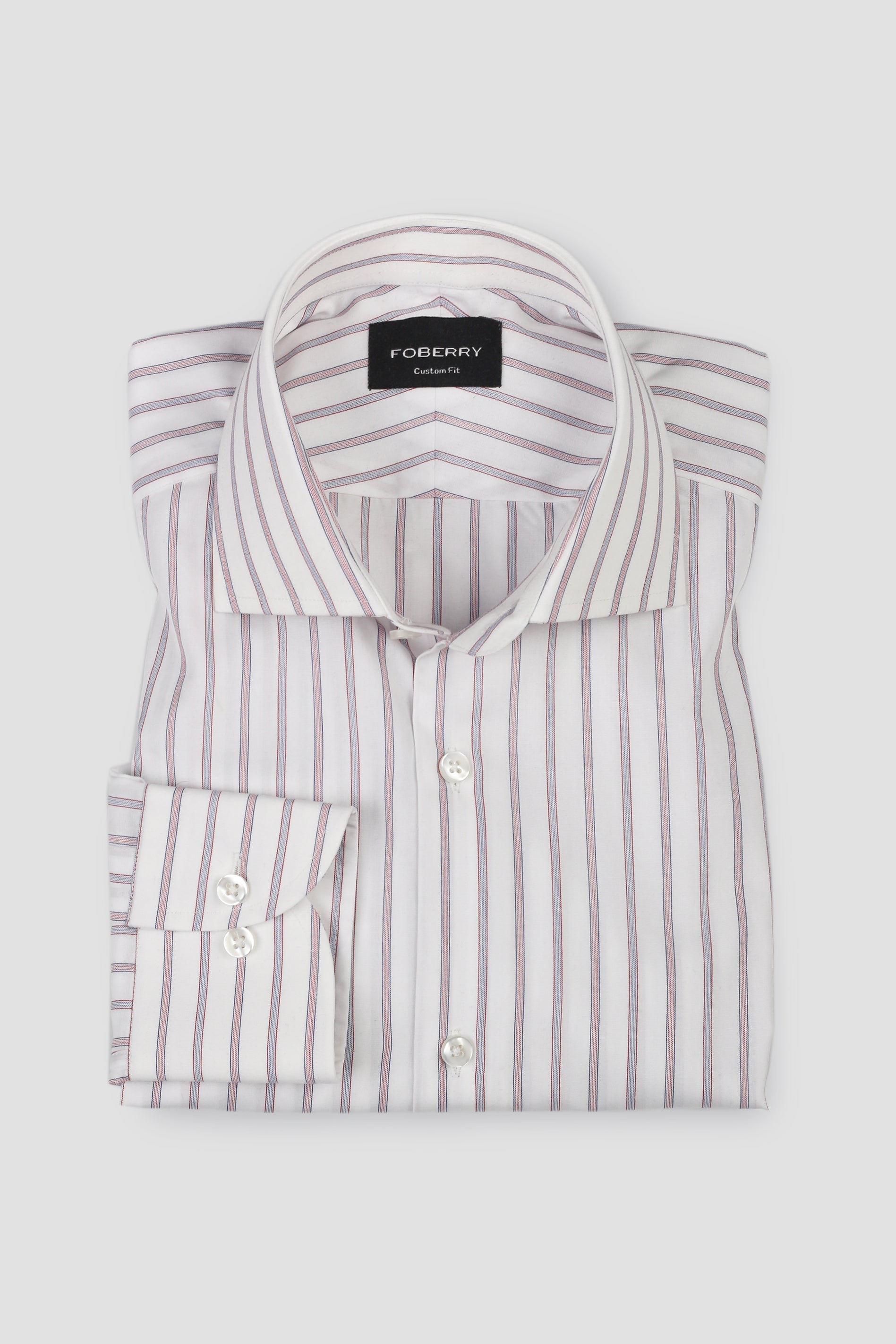 Red & Blue Awining Stripes Shirt