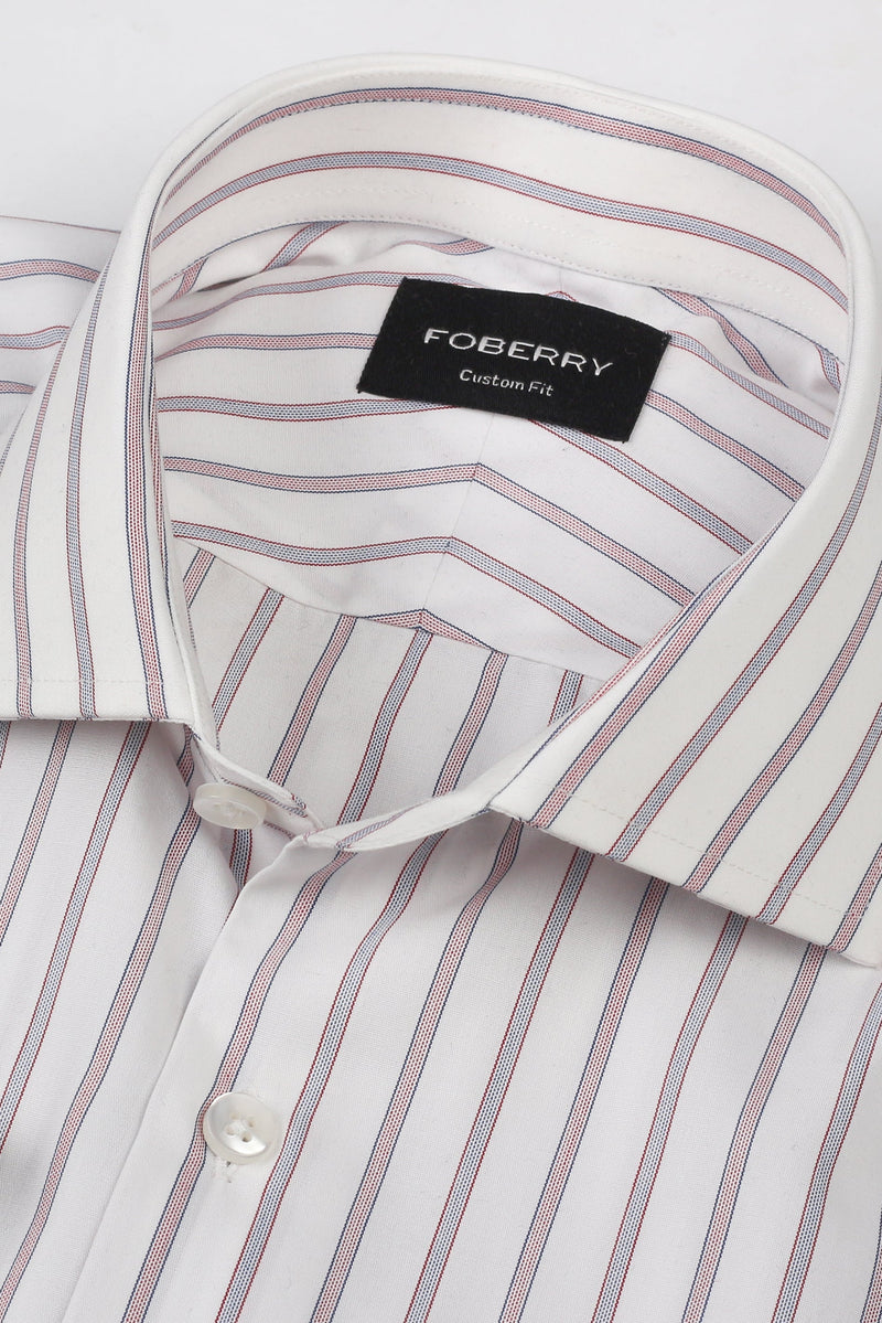 Red & Blue Awining Stripes Shirt