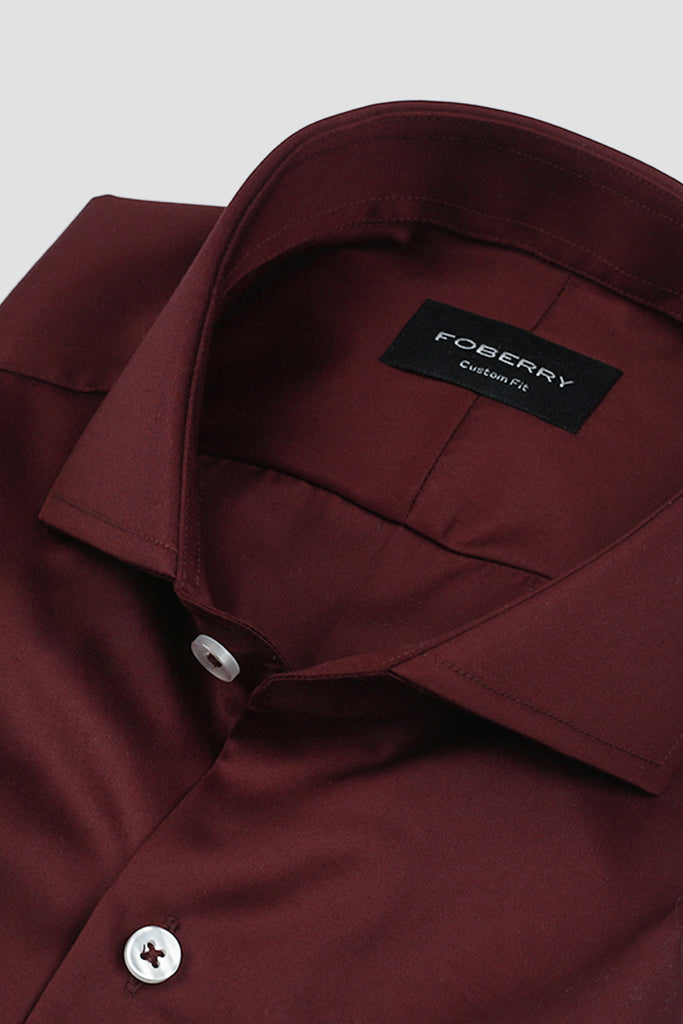 Soft Maroon Egyptian Poplin Shirt