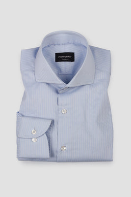 Soft Sky Blue Candy Stripes Shirt