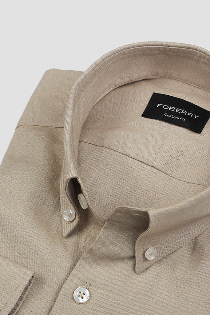 Caramel Linen Shirt