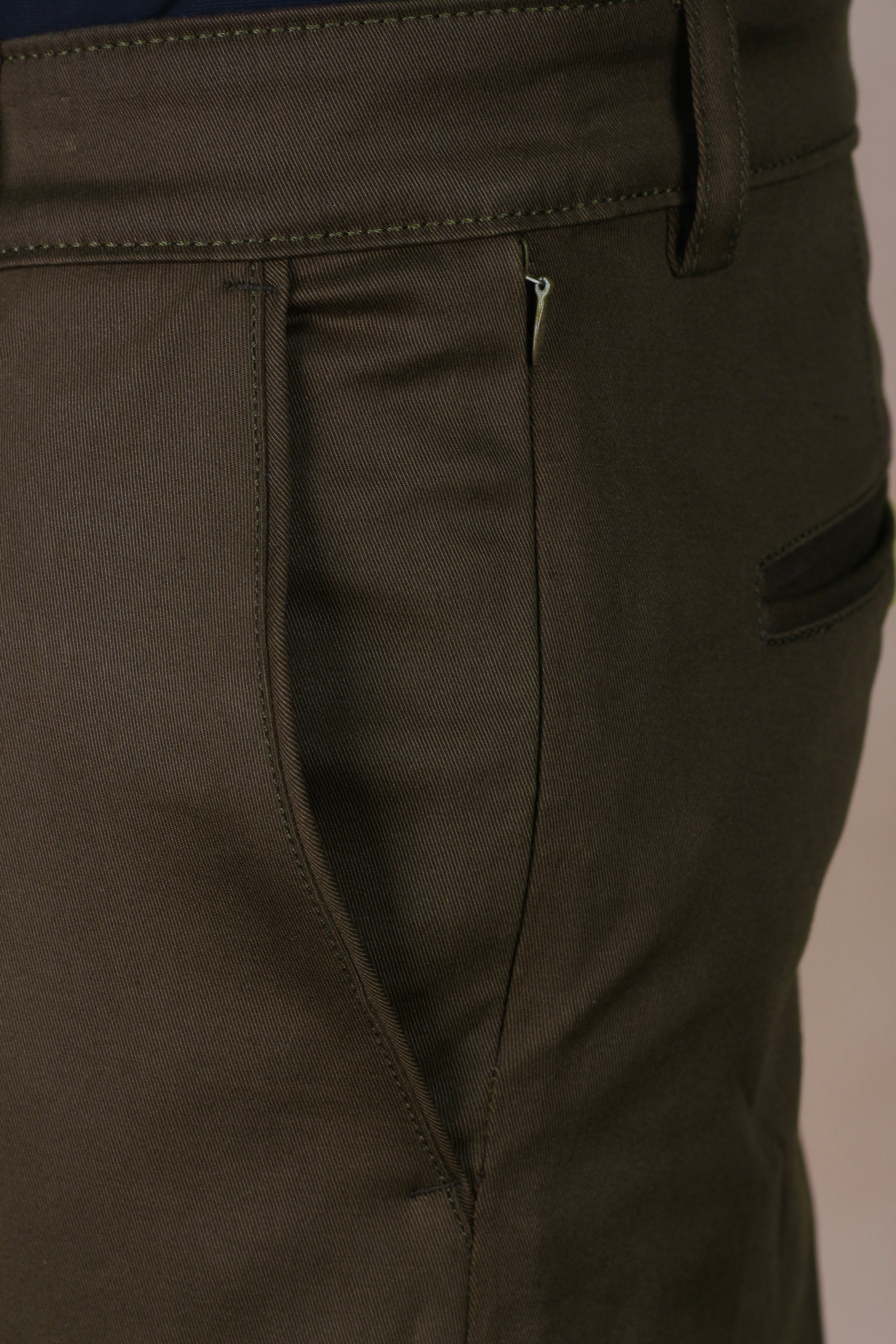 Mocha Brown Twill 4x4 stretch Chinos